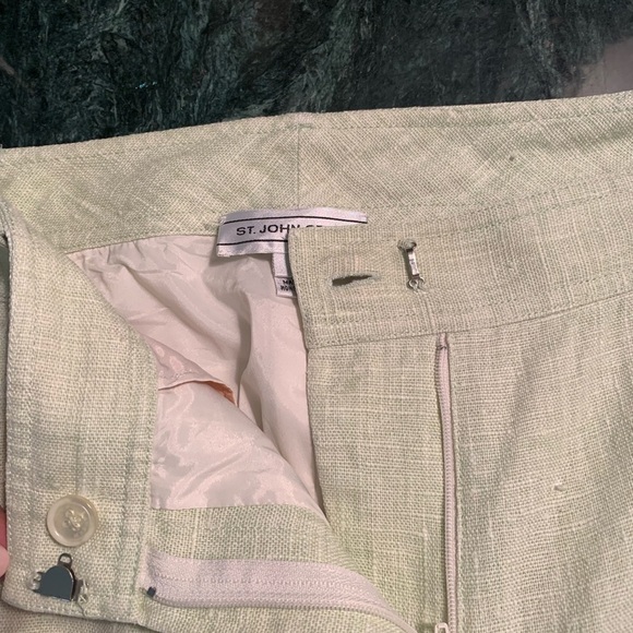 St.John Sport pale green linen pant, size 6 - Picture 3 of 8
